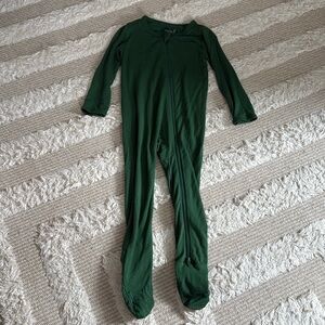 EUC Kyte Baby Zippered Footie in Dark Green (12-18M)